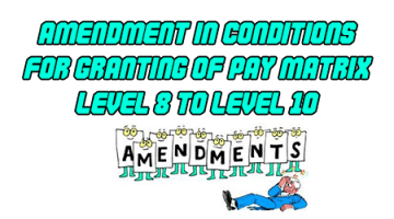 Pay Matrix Level 8 to Level 10