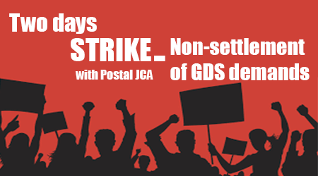 Two days strike with Postal JCA