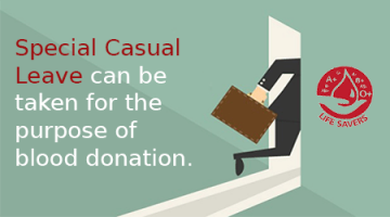 Special Casual Leave, Blood Donation